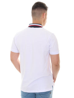 Polo Nautica Masculina Piquet Core Stamp Branca