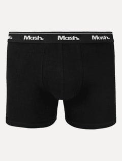 Cueca Mash Boxer Cotton Basic Preta/ Grafite Mescla Pack 2UN