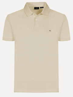 Polo Aramis Masculina Regular Basic Piquet Dark Logo Cáqui Medio