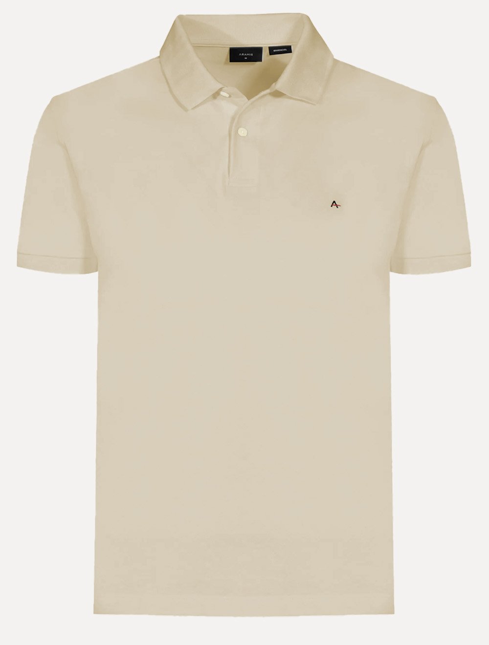 Polo Aramis Masculina Regular Basic Piquet Dark Logo Cáqui Medio 