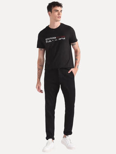 Camiseta Tommy Hilfiger Masculina Monotype 1985 Logo Preta