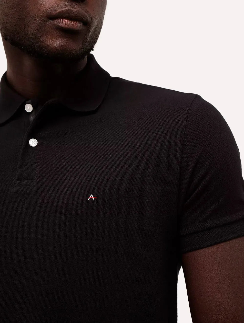 Polo Aramis Masculina Piquet Inner Detail Preta