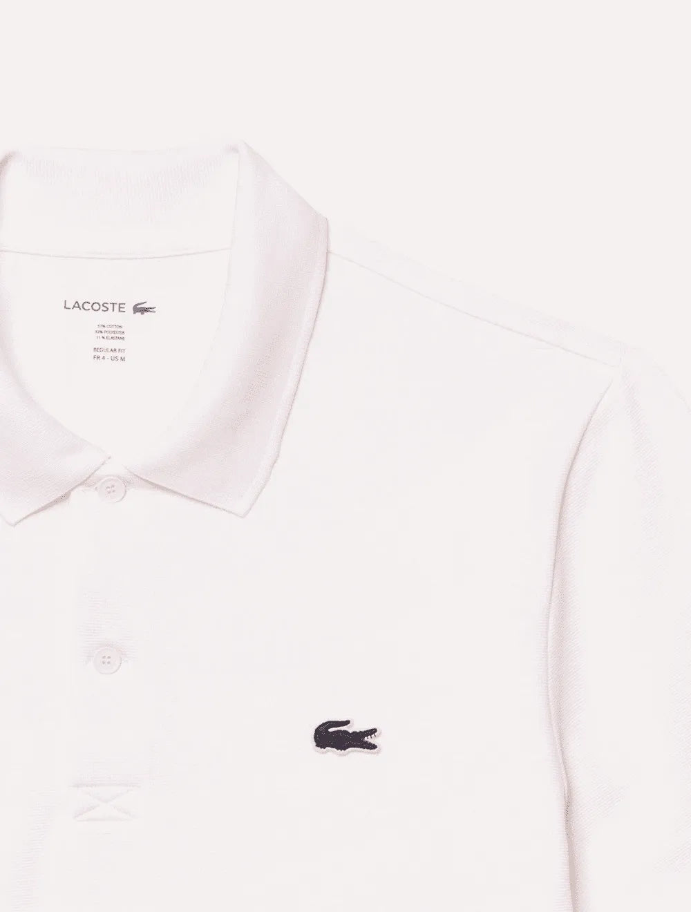 Polo Lacoste Masculina Regular Fit Pufe Branca