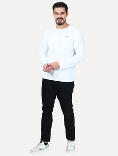 Blusa The North Face Masculina Manga Longa Crewneck Hyper Branca