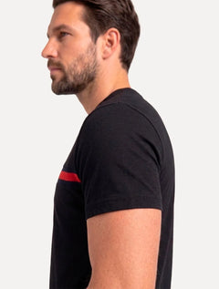 Camiseta Tommy Hilfiger Masculina Chest Insert Logo Preta