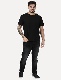 Camiseta Ellus Cotton Fine Easa Detail Pocket Classic Preta