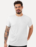 Camiseta King & Joe Masculina Pima Touch Logo Peito Branca