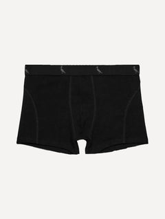 Cueca Reserva Masculina Boxer Monocromatico Cotton Preta Pack 3UN