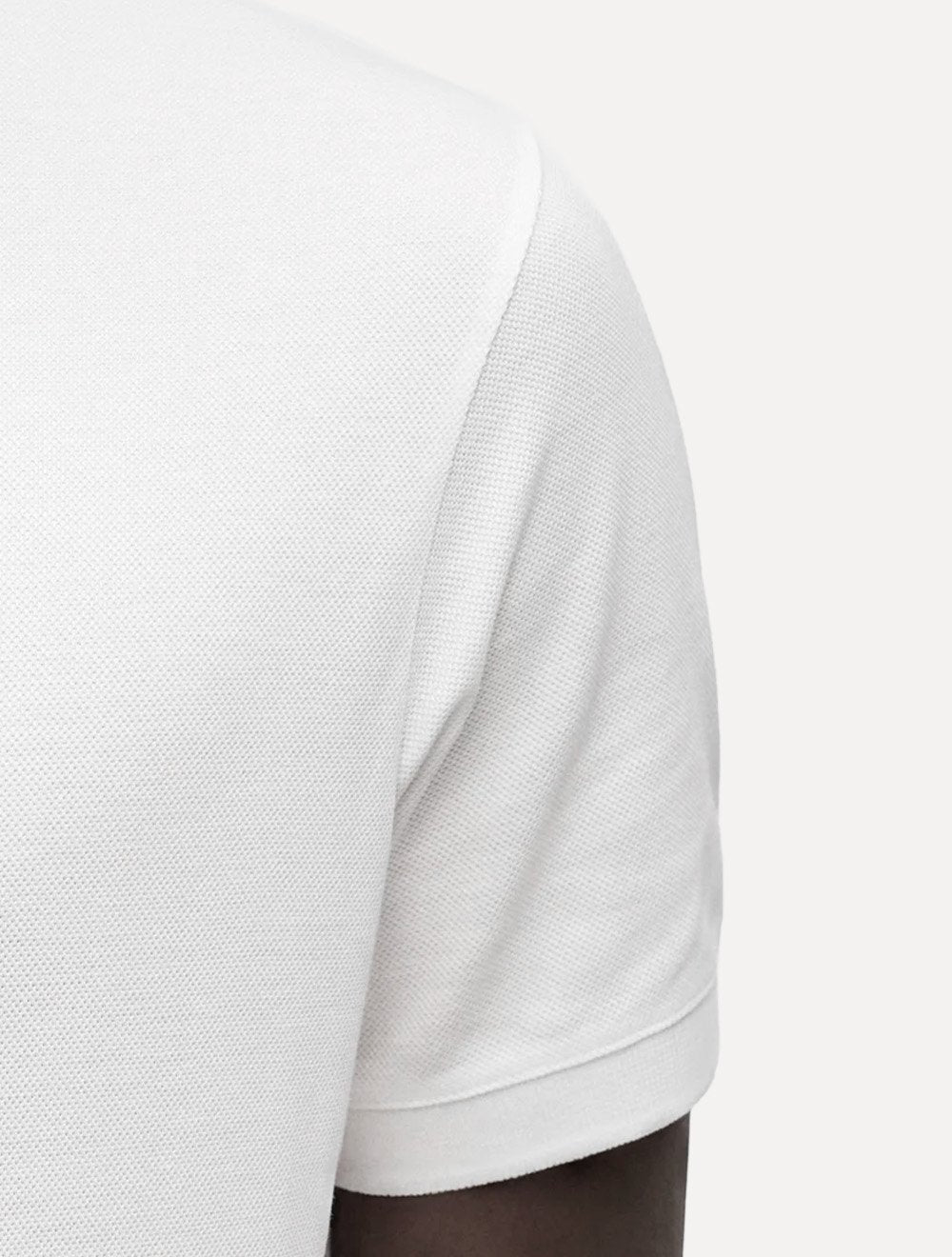 Polo Emporio Armani Masculina Piquet Essential Micro Águia Branca
