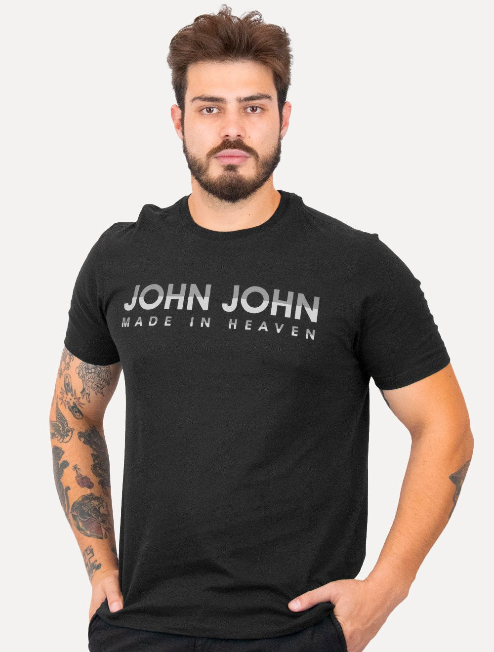 Camiseta John John Masculina Regular Fit Degradê Heaven Preta