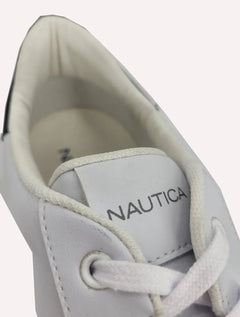 Tênis Nautica Masculino SL Couro Azul Marinho/Branco