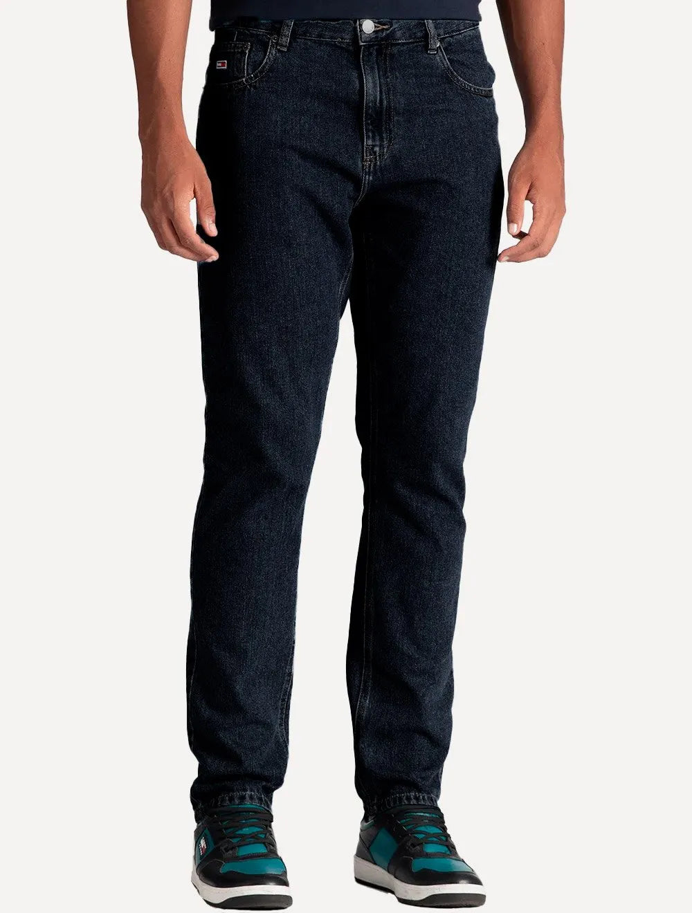 Calça Tommy Jeans Masculina Regular Straight Ryan Escura