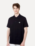 Polo John John Masculina Logo Transfer Preta