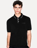 Polo Armani Exchange Masculina Regular Fit Jersey Preta