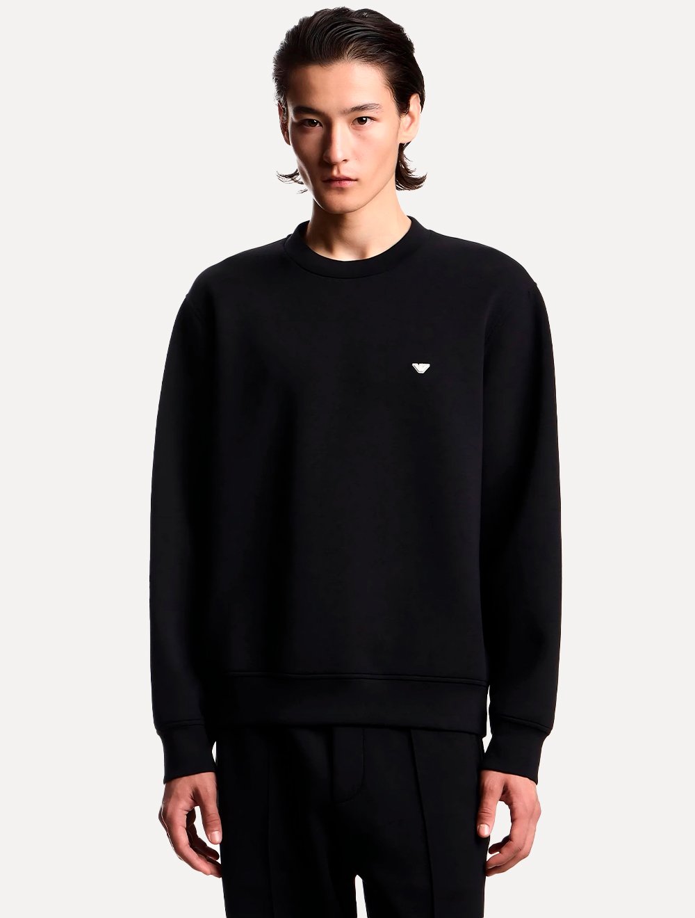 Blusa Moletom Emporio Armani Masculina Basica Preta