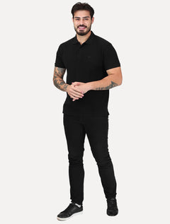 Polo Levis Housemark Standard Mono Logo Preta