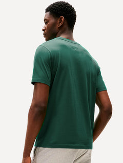 Camiseta Tommy Hilfiger Masculina Regular Fit Tee Solid Logo Verde Escuro