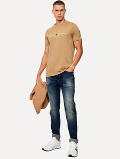 Camiseta Tommy Hilfiger Masculina Core Logo Tee Marrom
