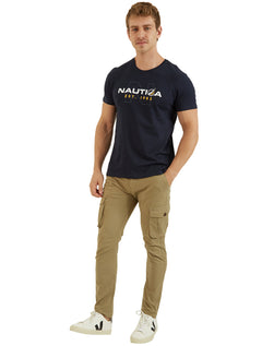 Camiseta Nautica Masculina Outline N Est. 1983 Azul Marinho