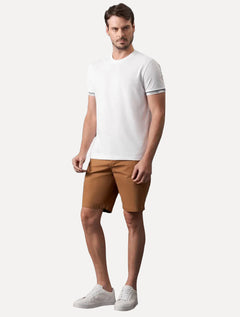 Camiseta Calvin Klein Masculina Punho Logo Branca