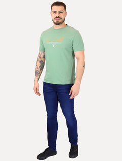 Camiseta Von der Volke Masculina Origineel Signature Logo Verde Claro