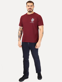 Camiseta Von der Volke Masculina Origineel Colective Art Lion Marsala
