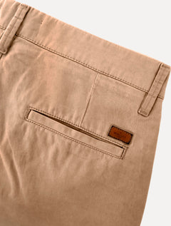 Calça Dudalina Masculina Sarja Slim Faca Soft Touch Cáqui