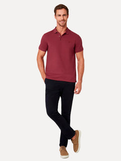 Polo Dudalina Piquet Essentials Cotton Basica Modal Vermelho Escuro
