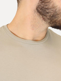 Camiseta Calvin Klein Jeans Masculina New Mono Logo Re Issue Cáqui Claro