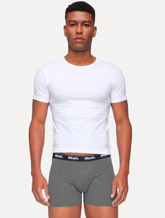 Cueca Mash Boxer Cotton Basic Grafite Mescla