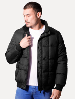 Jaqueta Victory Eagle Masculina Puffer Buttons Preta