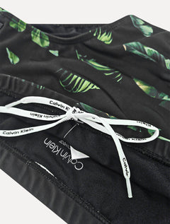Sunga Calvin Klein Swimwear Listras Folhagem Vertical Verde Escuro
