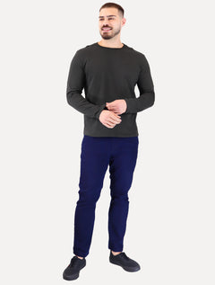 Camiseta Ellus Masculina Manga Longa Cotton Fine Easa Chumbo