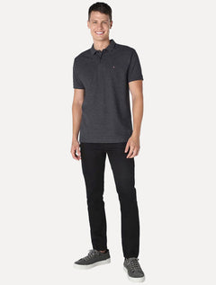 Polo Aramis Masculina Basic Piquet Grafite Mescla