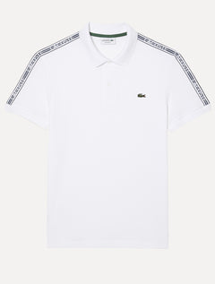 Polo Lacoste Masculina Regular Piquet Signature Sash Branca