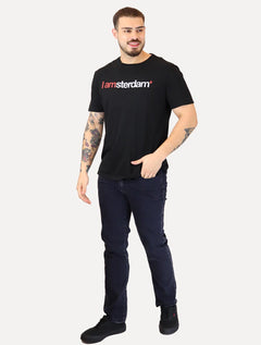 Camiseta Von der Volke Masculina Origineel I Amsterdam Preta