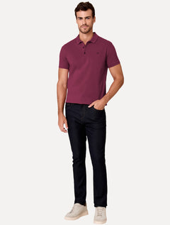Polo Dudalina Piquet Essentials Cotton Basica Modal Rosa Carmim