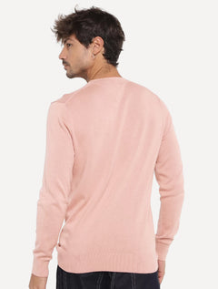 Suéter Tommy Hilfiger Masculino Signature Crewneck Rosa Claro