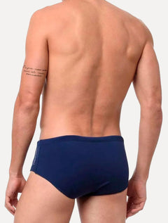 Sunga Calvin Klein Swimwear Vertical Light Logo Grande Azul Marinho