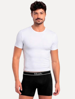 Cueca Mash Boxer Microfíbra Seamlss Gray Sash Preta Pack 2UN