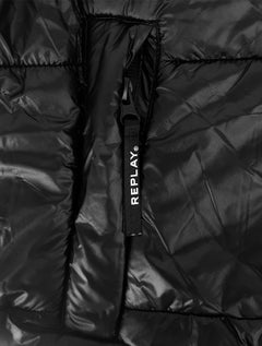 Jaqueta Replay Masculina Nylon Bicolor Preta
