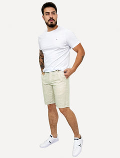 Bermuda King & Joe Sarja Masculina Slim Casual Noise Verde Claro