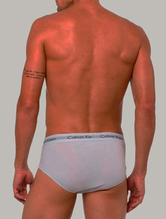 Cueca Calvin Klein Brief Cotton Stretch Classic Branca Pack 3UN