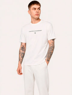 Camiseta Calvin Klein Jeans Masculina Committed to the Environment Branca
