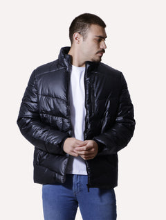 Jaqueta Victory Eagle Masculina Metallic Zip Preta