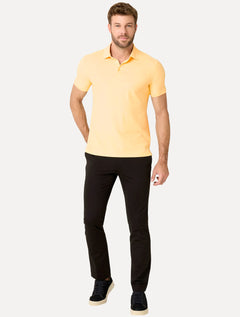 Polo Dudalina Masculina Piquet Essential Color Amarelo Claro