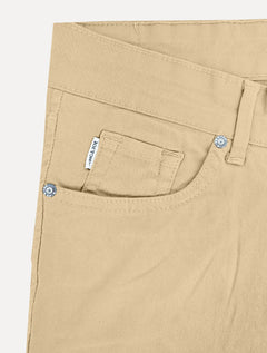 Calça King & Joe Sarja Masculina Slim Grey Tag Cáqui