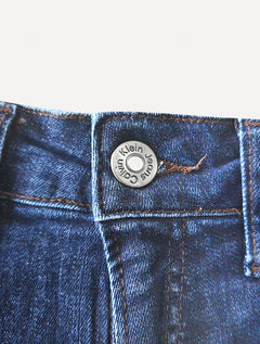 Calça Calvin Klein Jeans Masculina Stretch Destroyed Black Tag Azul Marinho.