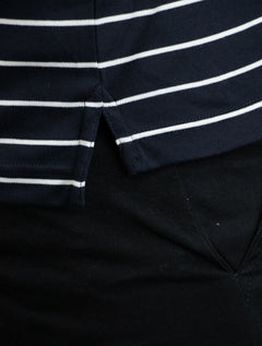 Polo Tommy Hilfiger Masculina Malha Liquid Cotton Striped Azul Marinho