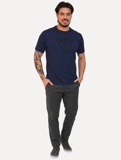 Camiseta Guess Masculina Classic Logo Embossed Azul Marinho